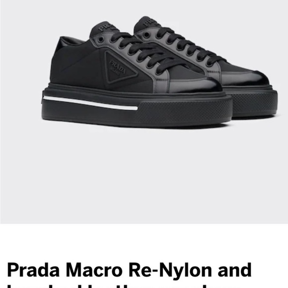 Prada macro re nylon sneakers new condition size 7.5 - Picture 2 of 2